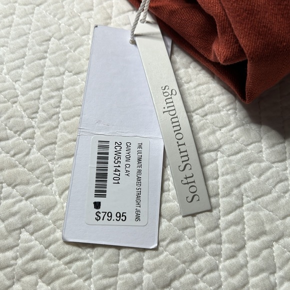 Soft surrounding the ultimate pull on stretch leg relax fit denim pants size L - Picture 13 of 13